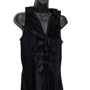 Lauren Ralph Lauren Dress Womens 2 Ruffle Front Deep V Party Beachy Preppy
